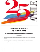 Volantino 25 Aprile 2023 - Comune di Piasco