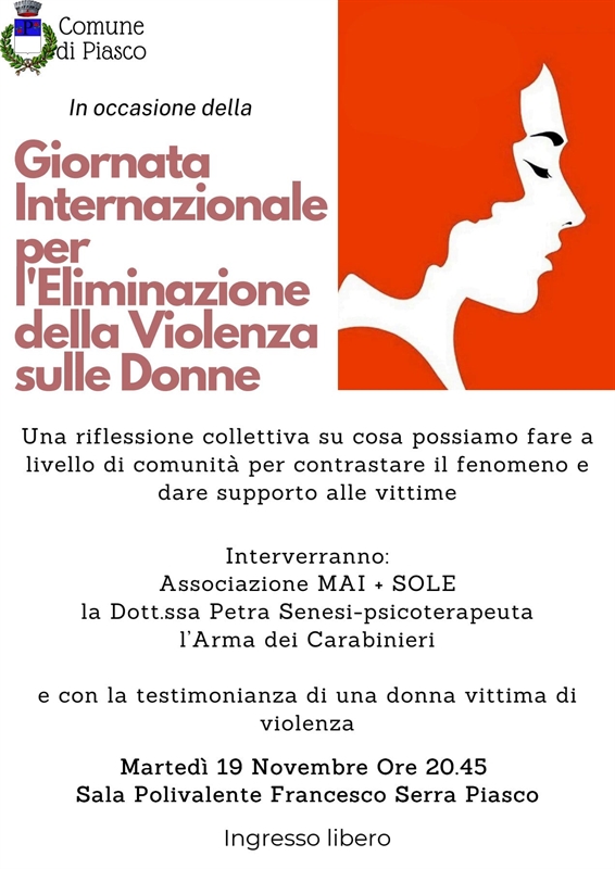 GIORNATA INTERNAZIONALE CONTRO LA VIOLENZA SULLE DONNE