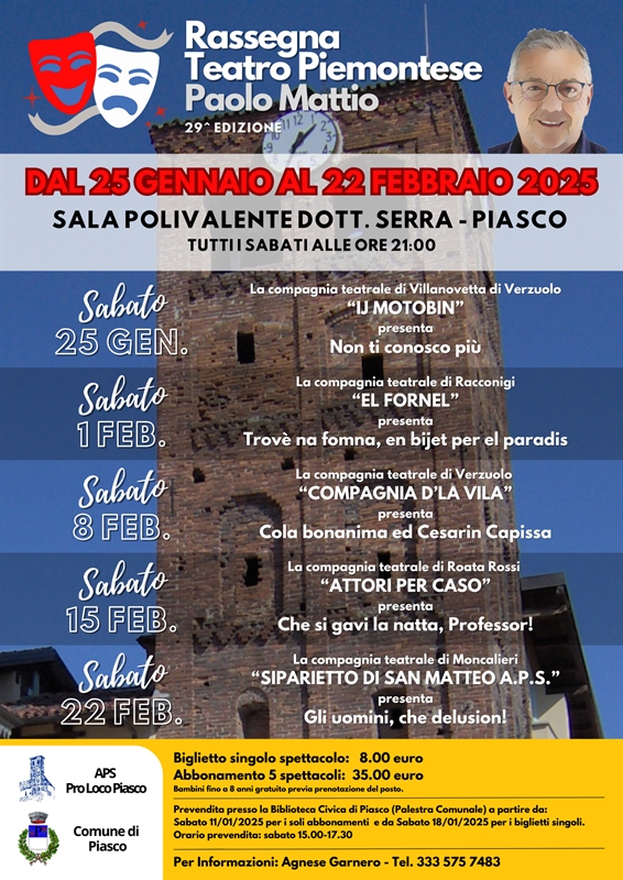 RASSEGNA TEATRO PIEMONTESE PAOLO MATTIO 2025